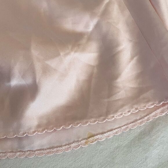 Vintage St. Michael Pink Satin Long Nightgown Slip - Picture 7 of 9